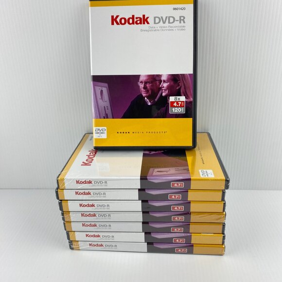 Kodak DVD-R Blank discs Lot of 8 with Cases 4.7GB / 120 minutes each - Picture 7 of 7